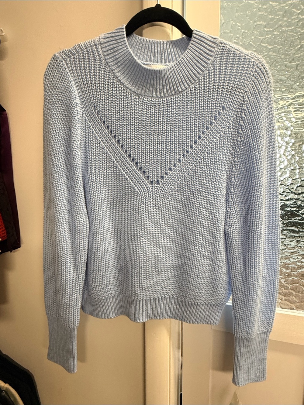 Ava & Esme Light Blue Women's Crewneck Knit Sweater